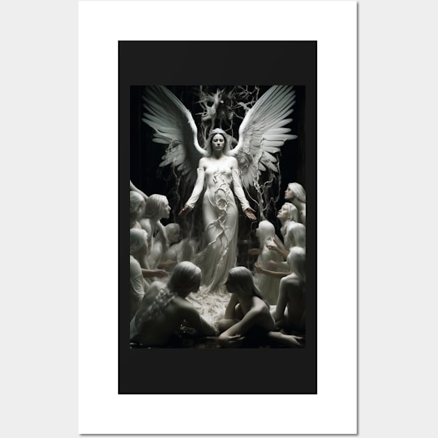 Divine White Angels Wall Art by kennethbicocchi